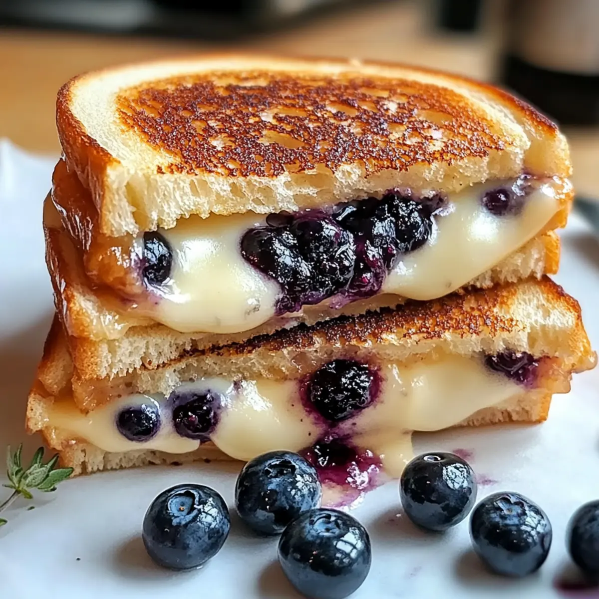 Knuspriger Blaubeer-Toastkäse für Gourmets 4 Knuspriger Blaubeer ToastkA¤se fA¼r Gourmet