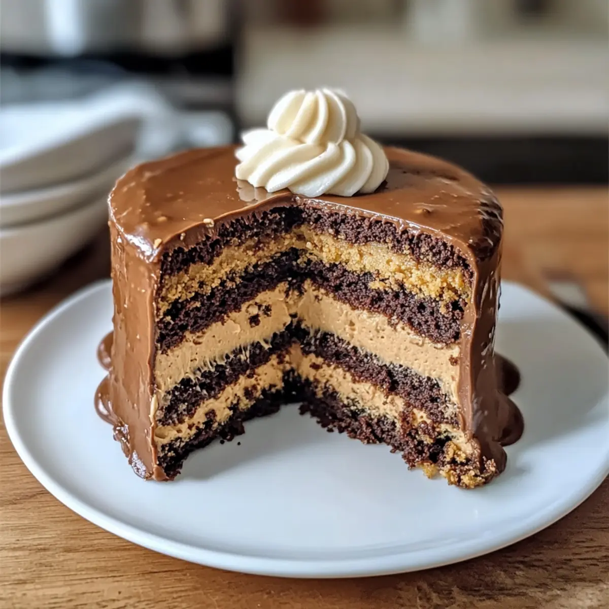 Mini Keto Erdnussbutter Schokoladenkuchen