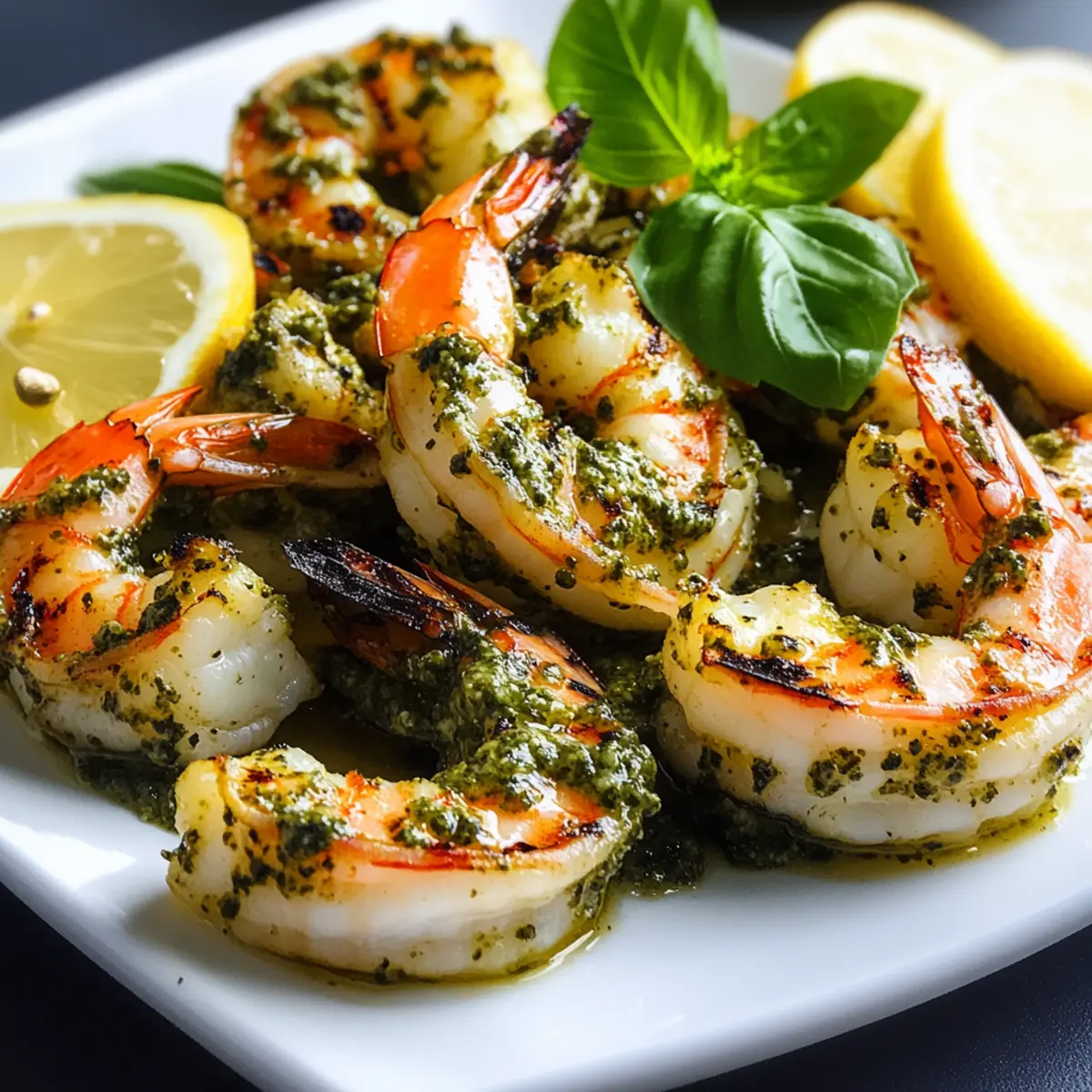 Pesto Grilled Shrimp Recipe gvcmbo