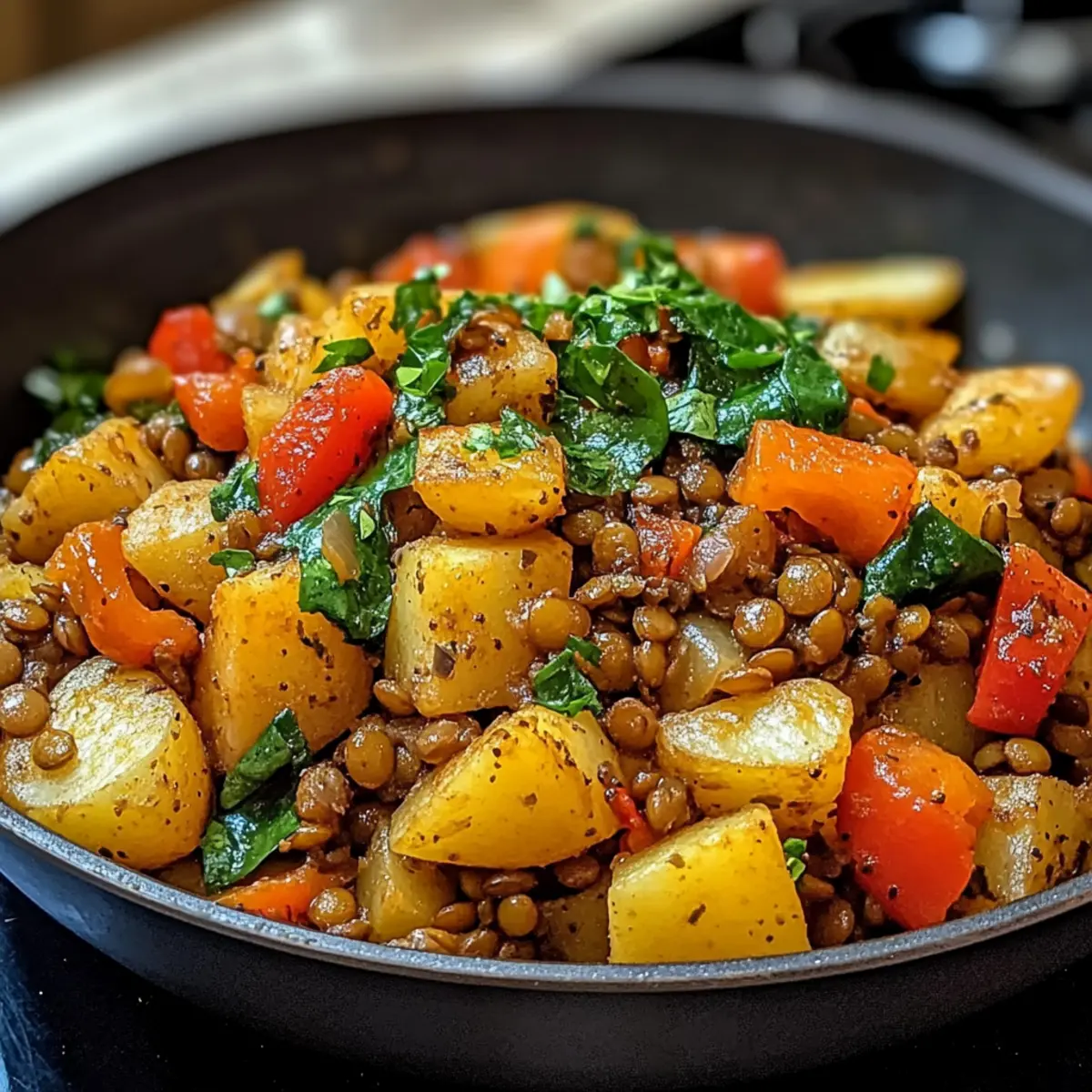 Potato Lentil Veg Skillet wfiyqi