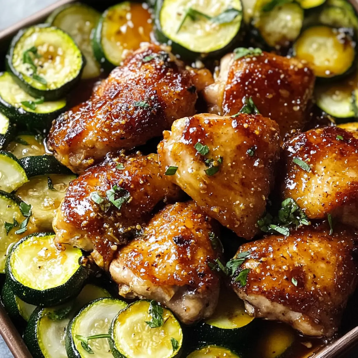 Sheet Pan Hot Honey Garlic Chicken and Zucchini w29wik