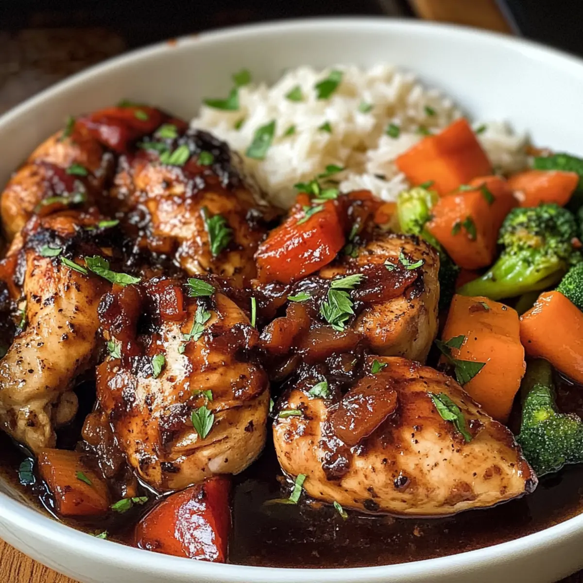 Schmortopf Balsamico Hühnchen Rezept