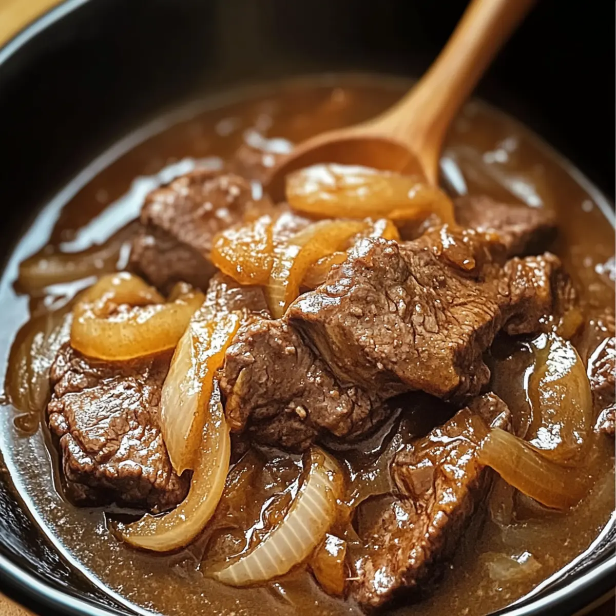 Slow Cooker Steak and Onion Recipe ufp2eq