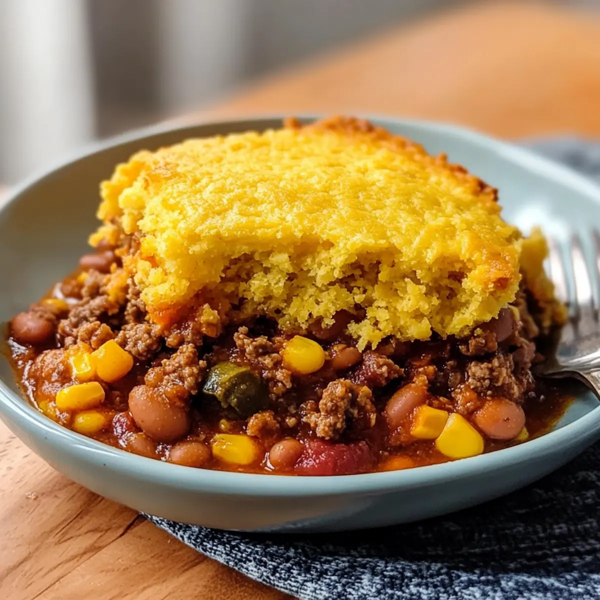 Langsame Koch-Tamale-Pie mit Maisbrotbelag Rezept