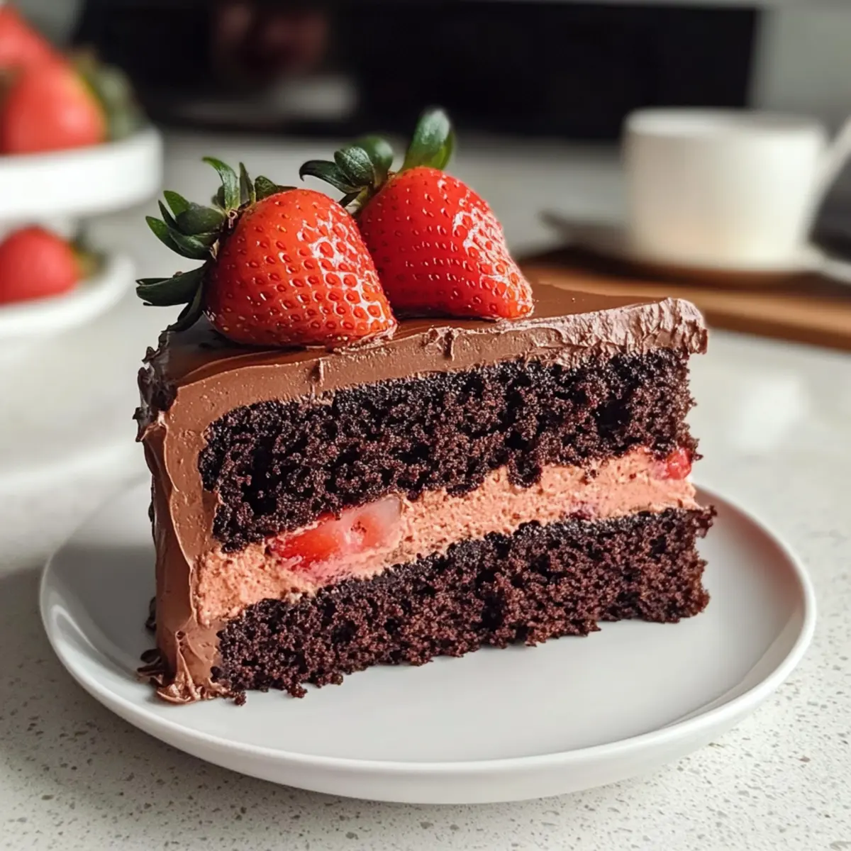 Strawberry Chocolate Shell Cake Recipe ygswz1