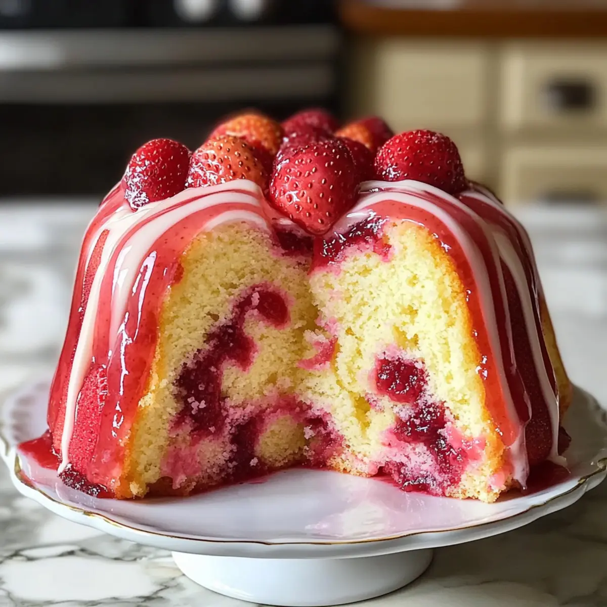 Strawberry Milkshake Pound Cake Recipe bt2jby