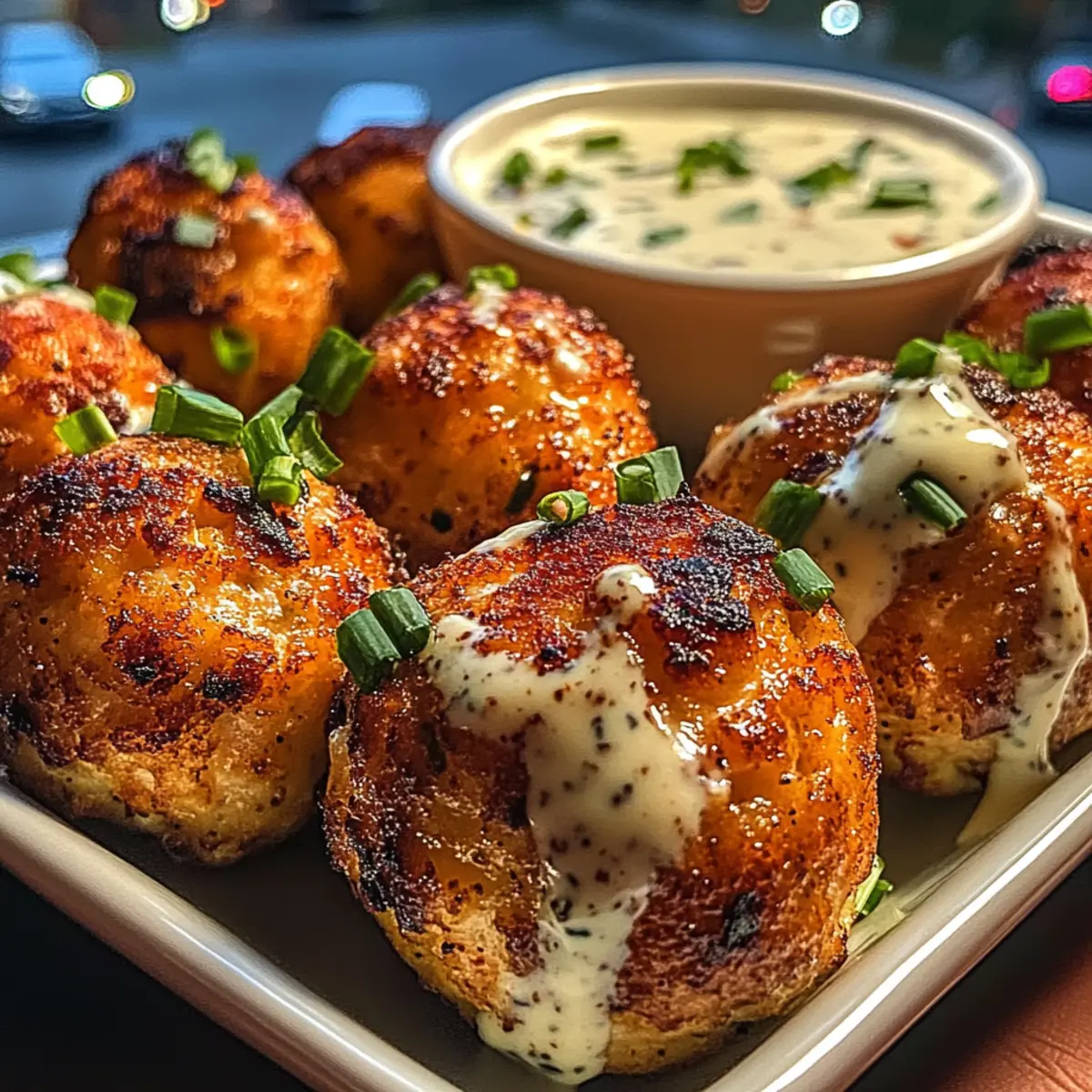 Sweet Chili Salmon Balls with Creamy Garlic Sauce z2qbip