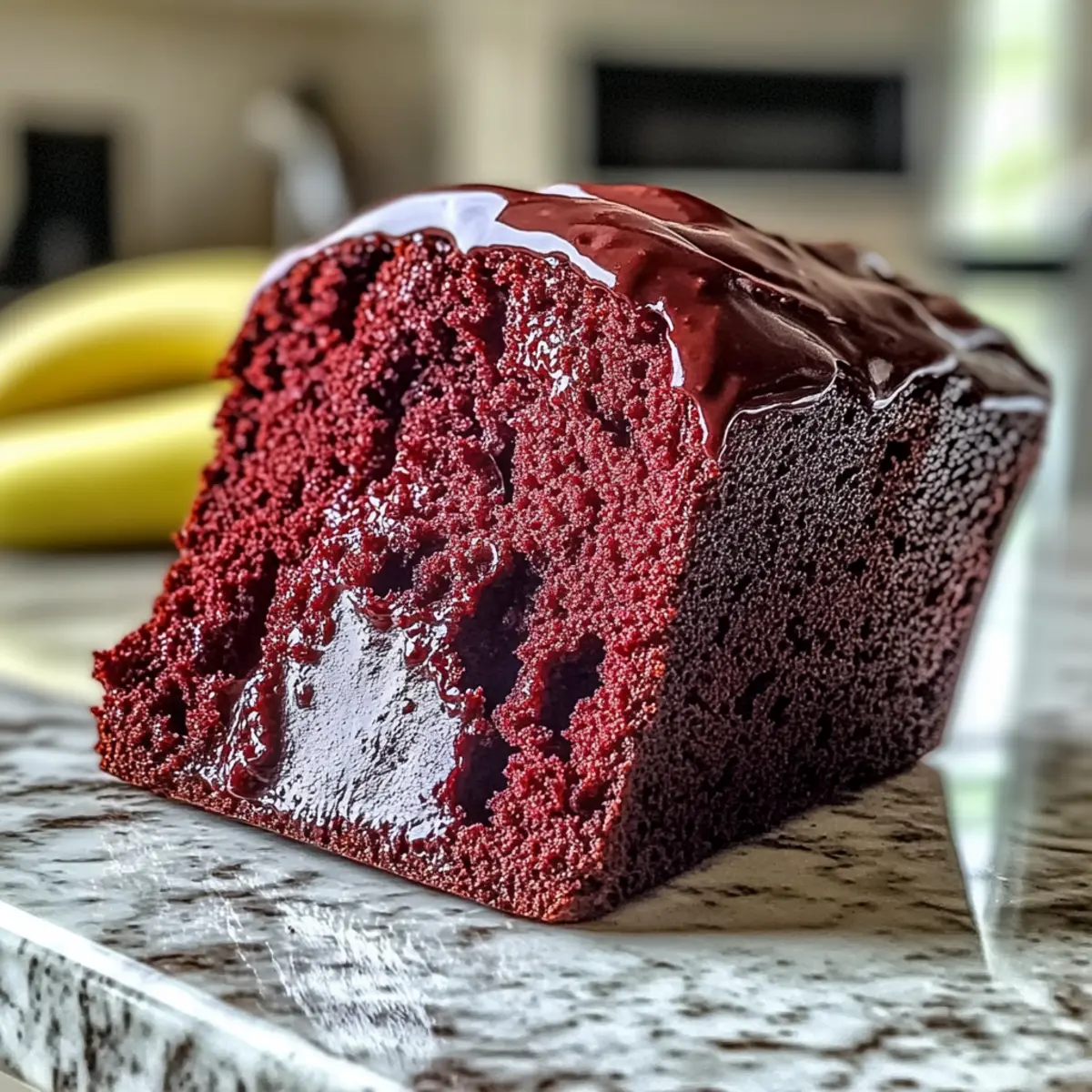 Verwöhnendes rotes Samtbrot mit Banane Rezept