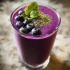 Wildblaubeer-Vanille-Matcha-Smoothie Rezept
