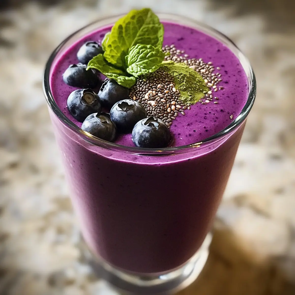 Wildblaubeer-Vanille-Matcha-Smoothie Rezept