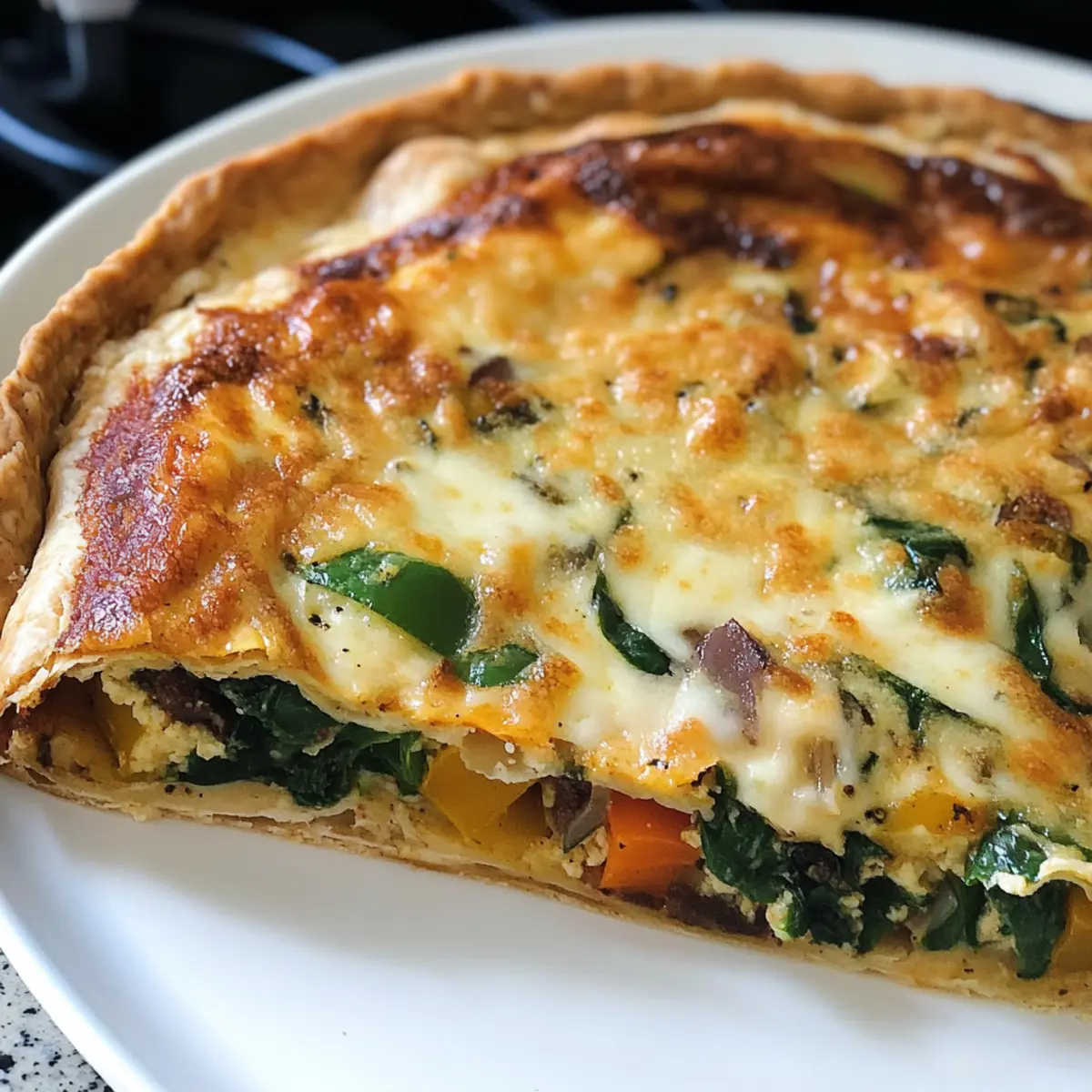 Wrap Pizza quiche aus dem Ofen proteinreich u0mpzf