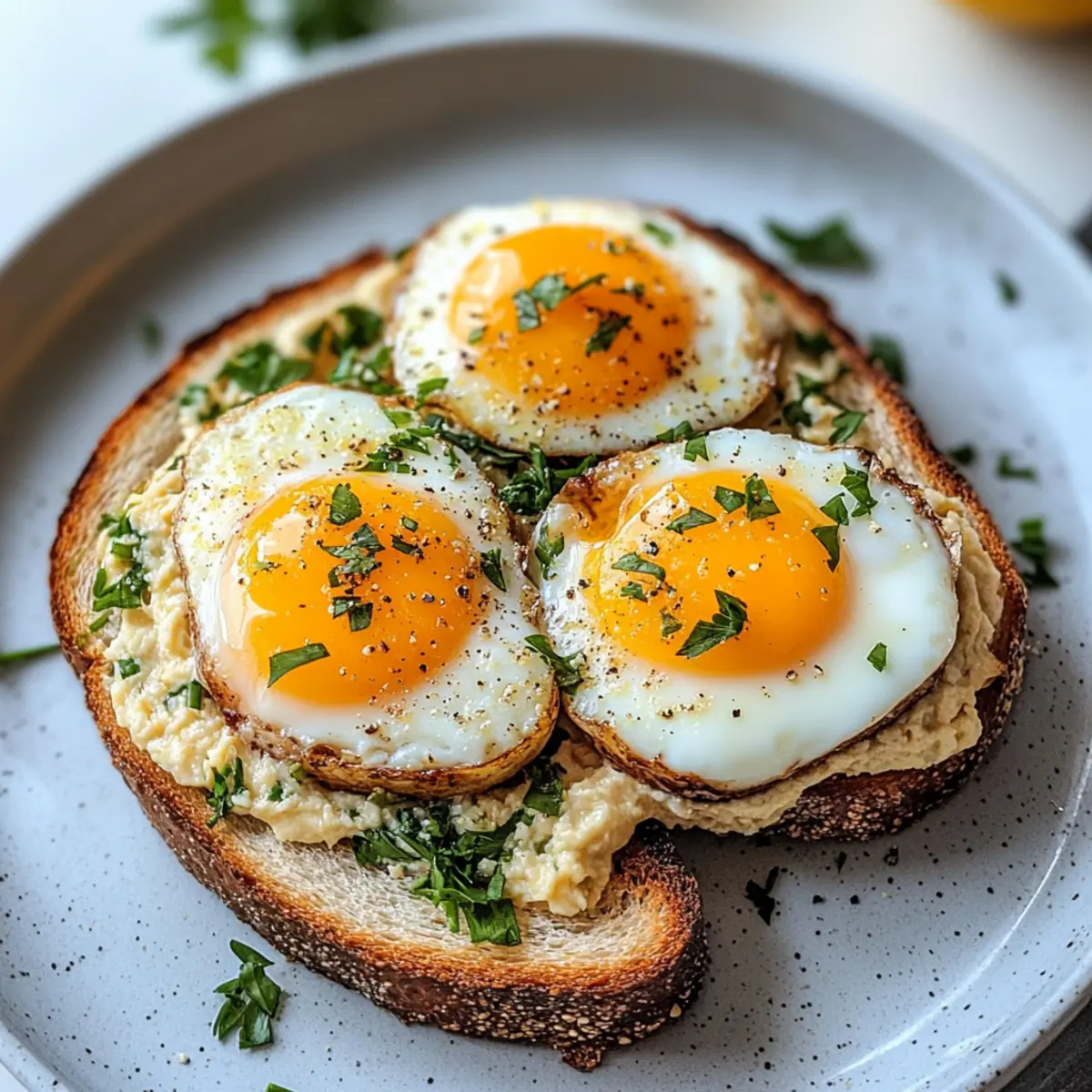 ZerdrA¼ckte 7 Minuten Eier auf Toas wqp5qo