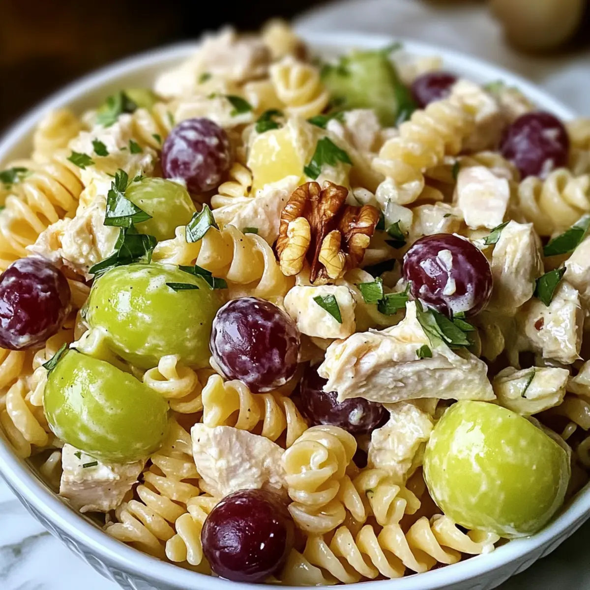 Zesty Waldorf Chicken Pasta Salad for Summer Feasts swynpv