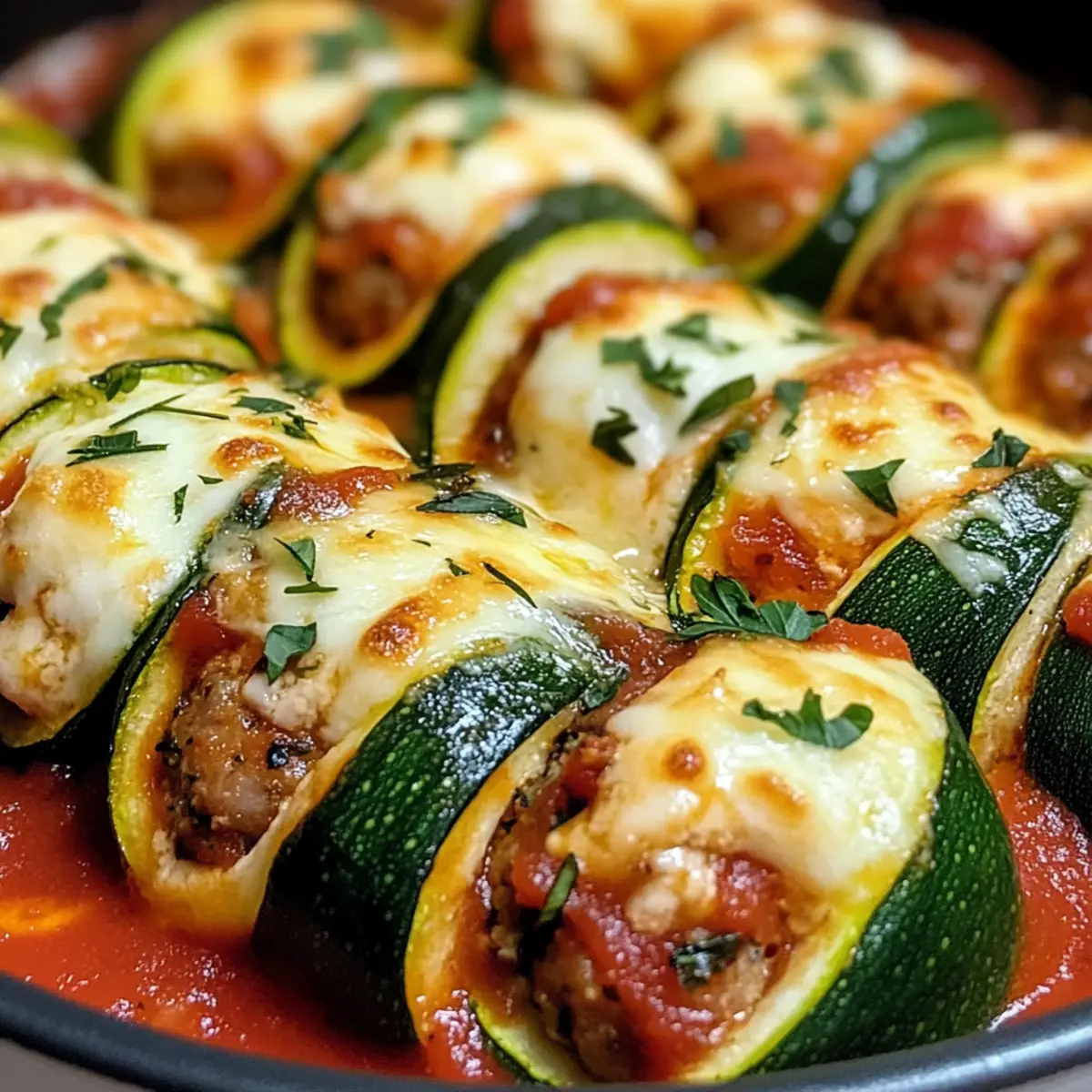 Zucchini Rollatini Rezept Zutaten: - 2 große Zucchini - 250 g Ricotta - 100 g geriebener Parmesan - 1 Ei - 2 Knoblauchzehen, gehackt - 200 g Tomatensoße - 1 Teelöffel italienische Gewürze - Salz und Pfeffer nach Geschmack - Frischer Basilikum zum Garnieren Anleitung: 1. Heize den Ofen auf 180°C vor. 2. Schneide die Zucchini der Länge nach in dünne Scheiben. 3. In einer Schüssel Ricotta, Parmesan, Ei, Knoblauch, italienische Gewürze, Salz und Pfeffer vermengen. 4. Lege die Zucchinischeiben auf ein Backblech und backe sie 5-7 Minuten lang, bis sie weich sind. 5. Nimm die Zucchini aus dem Ofen und fülle jede Scheibe mit der Ricottamischung. 6. Rolle die Zucchini auf und lege sie in eine Auflaufform. 7. Gieße die Tomatensoße über die Zucchini-Röllchen. 8. Backe die Rollatini 20-25 Minuten lang im Ofen. 9. Mit frischem Basilikum garnieren und servieren.