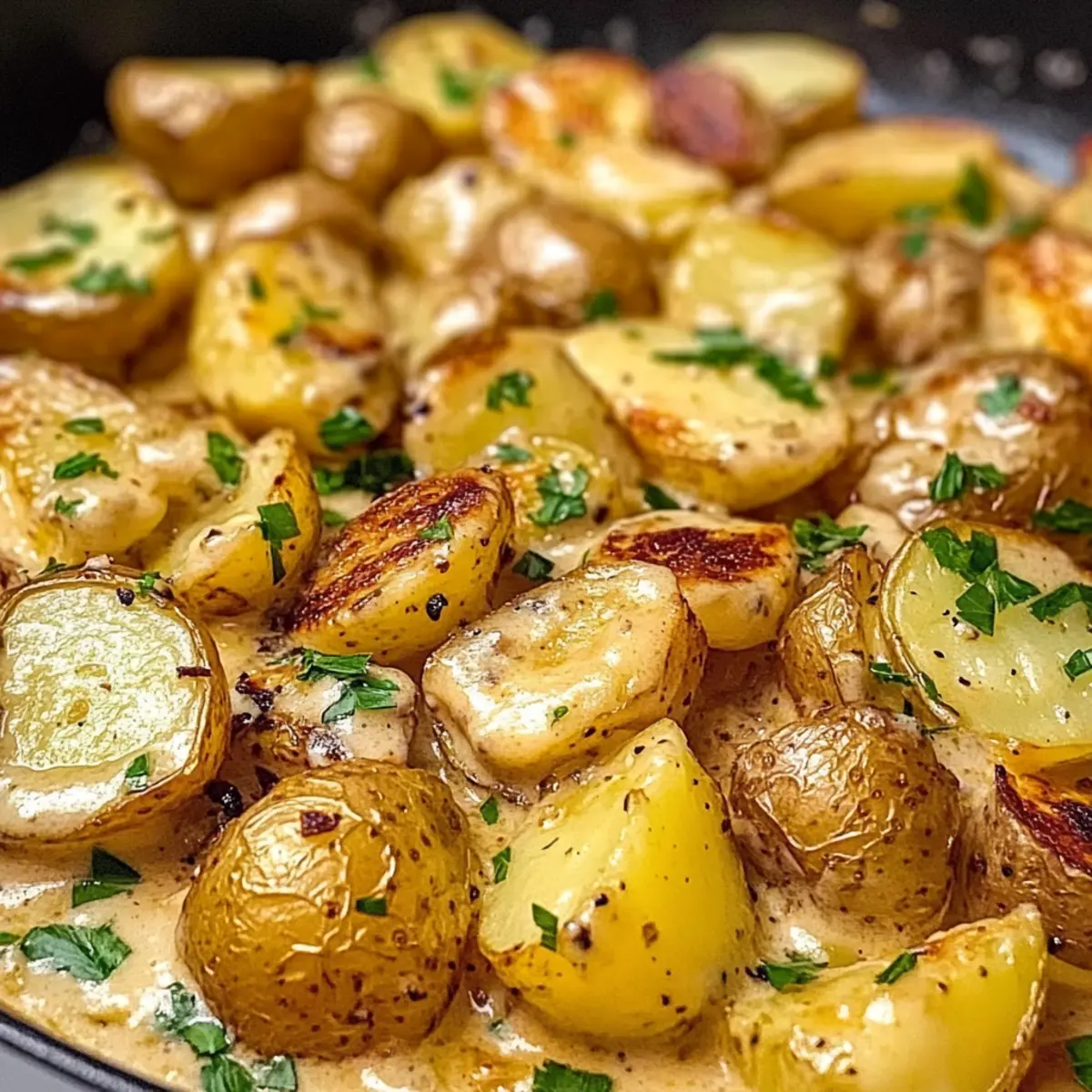 Kartoffeln in Knoblauch Sahnesauce bfr7kj