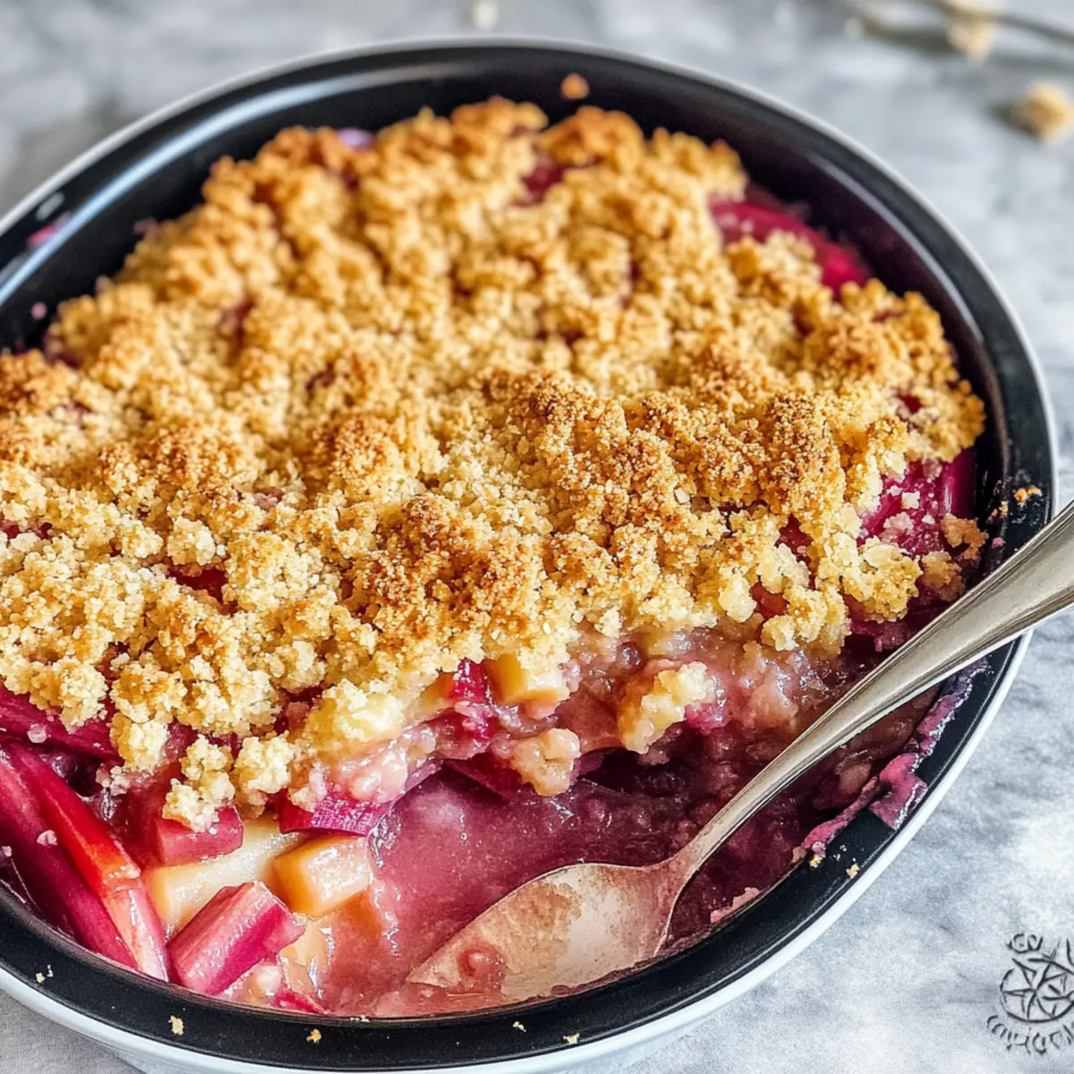 Rhabarber Crumble f1ovg0