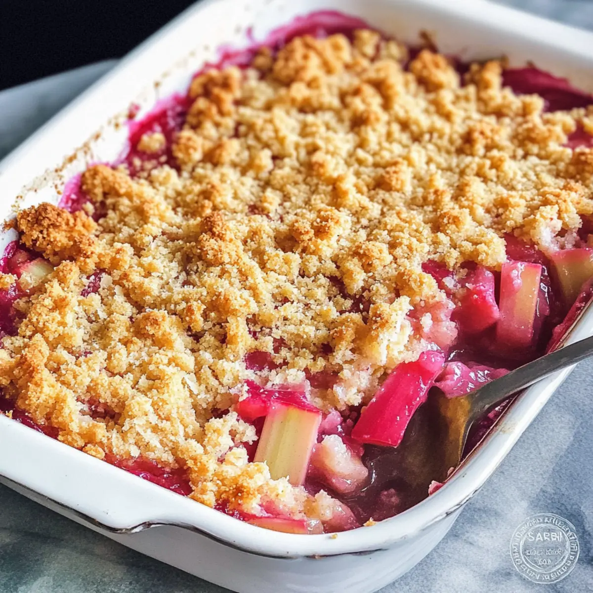 Rhabarber Crumble vwu8sr