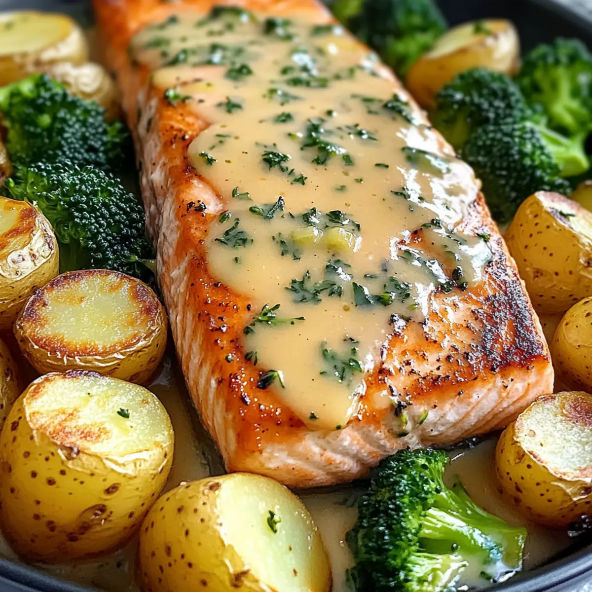 Salmon with Crispy Potatoes and Broccoli o6hw3q