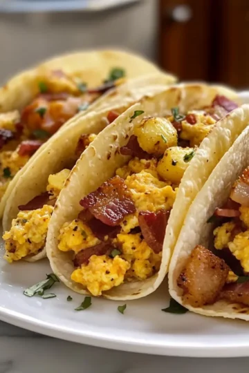 Gebackene Frühstückstacos