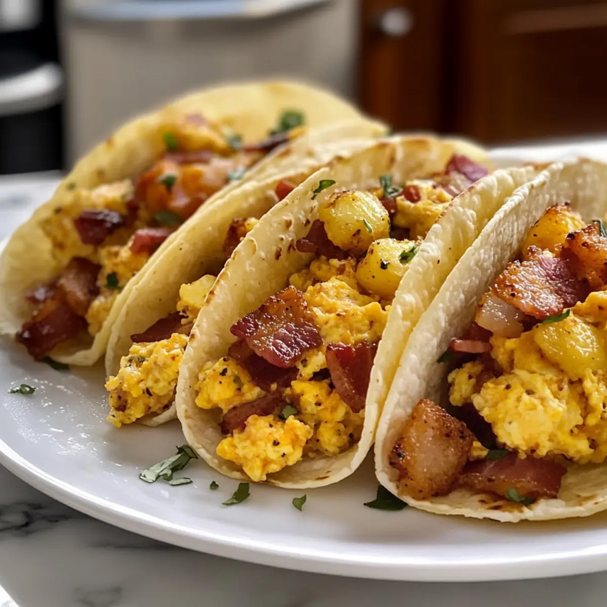 Gebackene Frühstückstacos