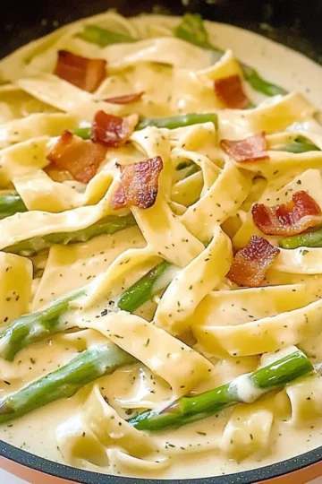 Pasta mit grünem Spargel
