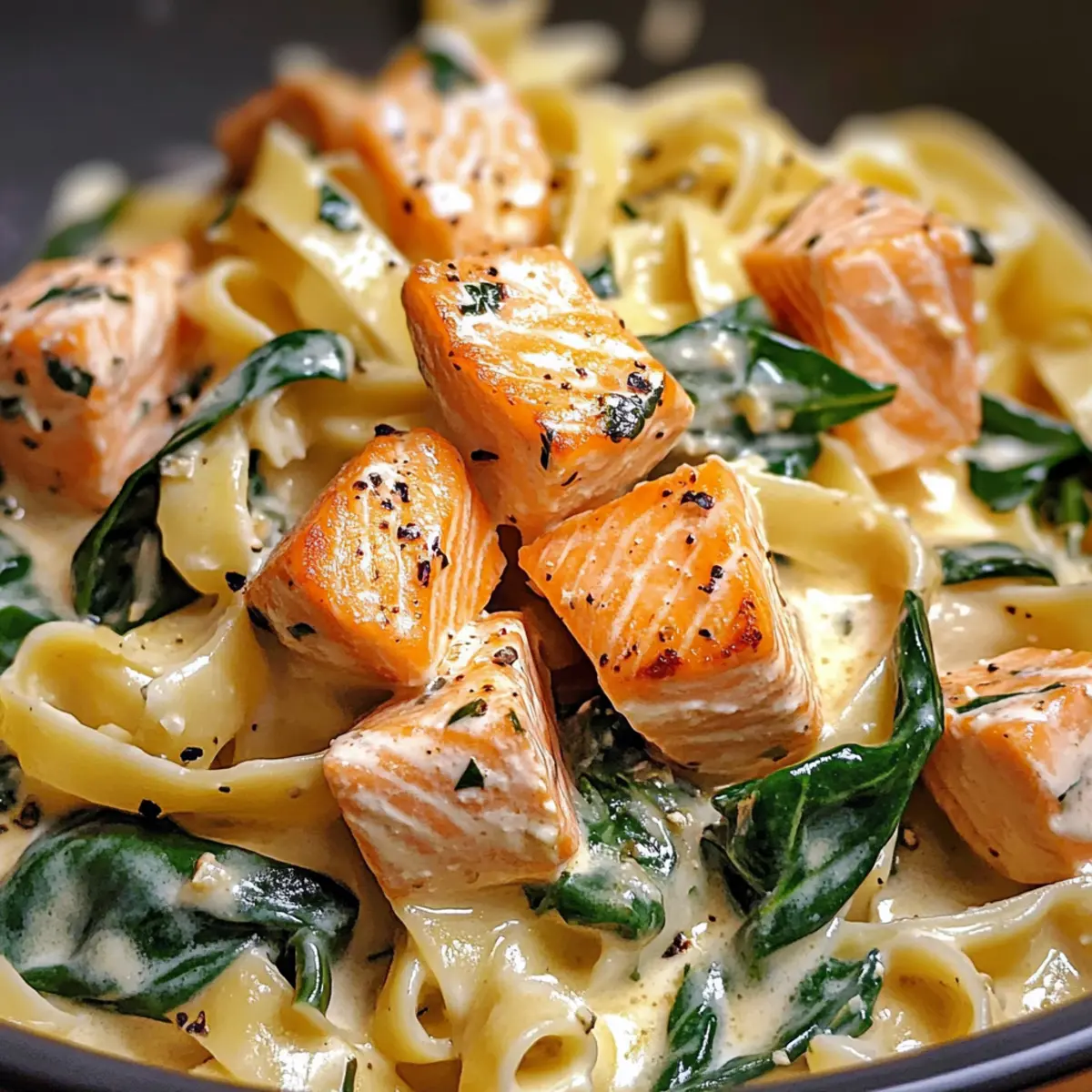 Salmon Spinach Pasta ueich6