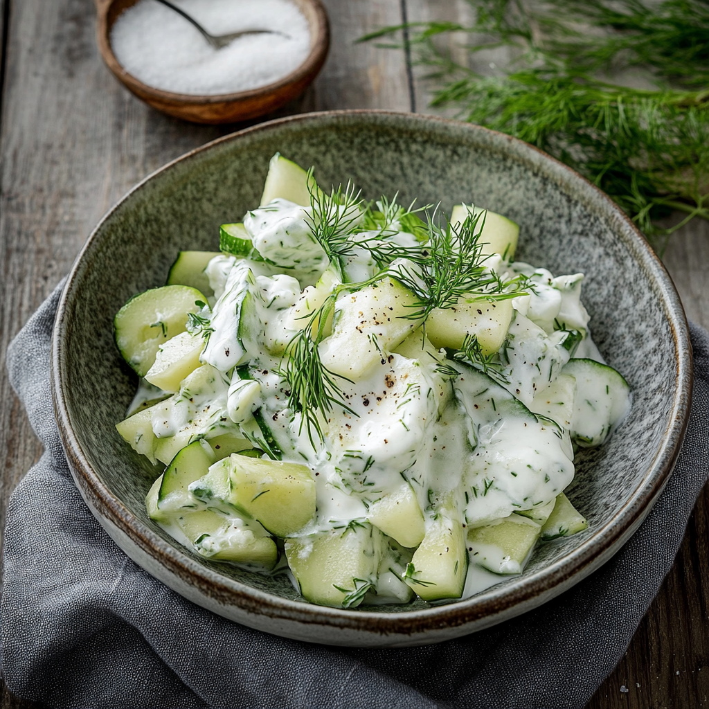 Gurken Salat Cremig Frisch & Schnell 2 Gurken Salat Cremig Frisch & Schnell